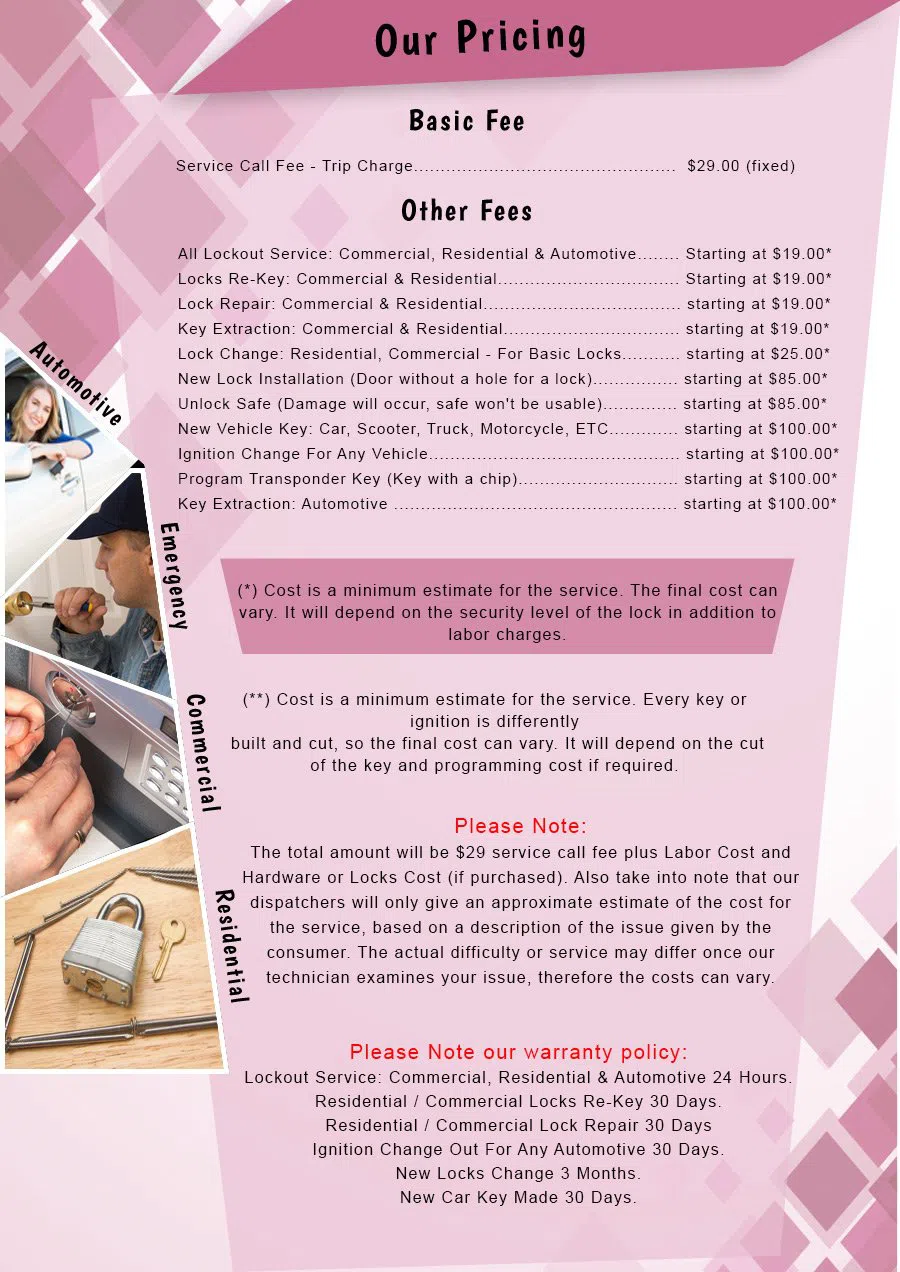 Croydon Locksmith Service, Croydon, PA 215-716-7628 - price-list-n-59m