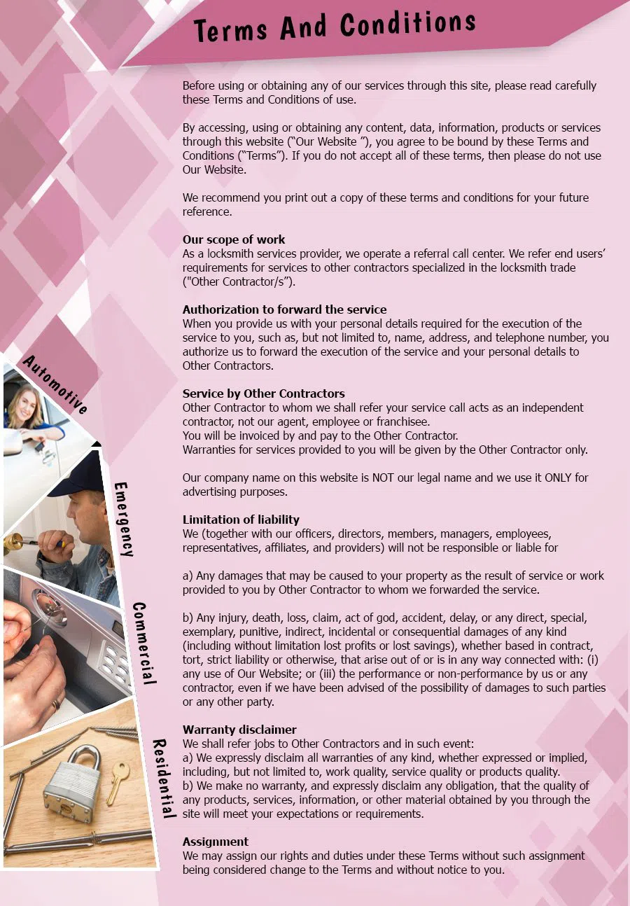 Croydon Locksmith Service, Croydon, PA 215-716-7628 - terms-and-condition-n-59m